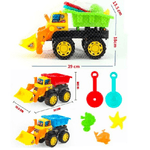 Trade Shop Traesio-set Da Spiaggia Autocarro Colorato Per Il Mare Con 5 Accessori Gioco Per Bambini -