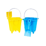 Trade Shop Traesio-secchiello A Castello Con Paletta 2 Pz Spiaggia Estate Bambini 2 Colori 6560008 -