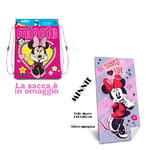 Trade Shop Traesio-telo Mare In Cotone 140*70 Asciugamano Mare Minnie Mouse + Sacca In Omaggio -