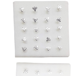 Trade Shop Traesio-set 3 Pezzi Piercing Orecchini Naso 2.5 Mm Ape Apina Argento 925 Sterling -