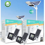 Linq-faro Faretto Led Pannello A Ricarica Solare 10 W Ip67 Con Telecomando Gled-8117 -