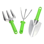 Trade Shop Traesio-set 3 Pezzi Utensili Giardinaggio Rastrello Pala Maniglia Manutenzione Giardino -