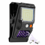 Trade Shop Traesio-lampada Faretto Luce Solare Da Giardino 128 Led Smd Con Zanzariera W7104-1 -