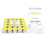 Trade Shop Traesio-set 50pz Candele Profumate Anti Zanzare Tealight Al Profumo Di Citronella Lumini -