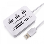 Andowl-lettore Di Schede Carte + Hub Usb 2.0 3 Porte Usb Slot Ms Sd Mmc Tf M2 Q-h02 -