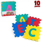 Trade Shop Traesio-tappeto Tappetino Puzzle Lettere 10 Pezzi Morbido Dimensione Mattonelle 30x30cm -