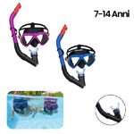 Trade Shop Traesio-set Maschera Snorkeling Dominator 7-14anni 2 Colori Assortiti Mare Piscina 24070 -