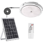 Trade Shop Traesio-plafoniera Solare Lampada Sensore Crepuscolare Tonda 60w Dimmerabile Telecomando -