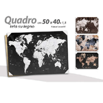 Kaela-quadro Quadretto Decorativo 50x40x1,5cm Tela Su Legno World 4 Decori Ass. 834806 -