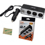 Linq-sdoppiatore Adattatore 3in1 Presa Accendisigari Per Auto + 2 Porte Usb 15w C-3a33 -