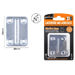 Kaela-set 4pz Lastrine Lastrina Piastra Di Giunzione 50x40x1.2mm Con Viti Mobili 57132 -