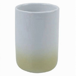 Cleafe-bicchiere Portaspazzolini Dentifricio Bianco Giallo Arredo Bagno Accessori 59903 -