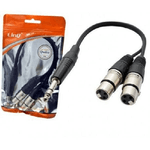 Linq-cavo Adattatore Audio Jack 6,35mm Maschio Stereo A 2 Xlr Femmina Microfono Kl-9239 -