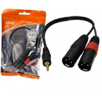 Linq-cavo Adattatore Audio Da 2 Xlr Maschio A Jack Aux 3,5mm Maschio Microfono Kl-9224 -