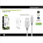 Maxtech-kit Caricabatteria Spina 2 Porte Usb + Cavo Type-c 1 Metro 2.1a Maxtech Ca-s040 -