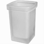 Cleafe-bicchiere Ricambio Porta Scopino Wc Vetro Cubico Satinato Bagno Accessori 87266 -