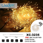 Wisdom-catena Luminosa 200 Led Mille Piedi Effetto Ramo Luce Calda A Batteria Xc-3235 -