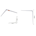 Kaela-set 2pz Reggimensola Supporto Staffa Triangolo Mensola Metallo 40cm Bianca 91259 -