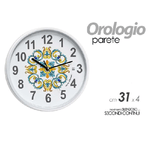 Kaela-orologio Da Parete Muro Tondo Movimento Silenzioso 31x4 Cm Decoro Mosaico 817090 -