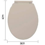 Kaela-copriwater Universale In Plastica Super Resistente 44x36cm Colore Beige Standard -