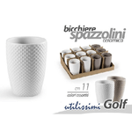 Kaela-bicchiere Porta Spazzolini Bagno 11 Cm In Ceramica Golf Colori Assortiti 749612 -