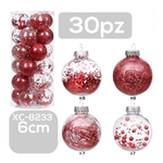 Wisdom-set 30 Palline Natalizie Decorazioni 6 Cm Addobbi Per Albero Di Natale Xc-8233 -