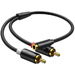 Maxtech-cavo Adattatore Audio Stereo Aux Jack 3.5mm Femmina A 2xrca Maschio 15cm Rca-a01 -