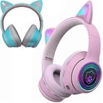 Andowl-cuffie Auricolari Wireless/cablate Orecchie Gatto Ricaricabili Bluetooth Q-em50 -