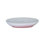 Cleafe-piatto Piattino Porta Sapone Saponetta Bagno Ceramica Bianco Rosa Arredo 59908 -