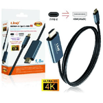 Linq-cavo Adattatore Video Da Type-c Tipo C A Hdmi Ultra Hd 4k Lunghezza 1.8 Mt H7083 -