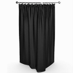 Cleafe-tenda Doccia Antimuffa Impermeabile 180 X 200 Cm Con Anelli Bagno Nera 69768 -