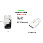 Maxtech-caricatore Portatile Presa 2 Usb Per Smartphone 5v - 3000ma Maxtech 15w Ca-s030 -