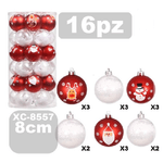 Wisdom-set 16 Palline Natalizie Decorazioni 8 Cm Addobbi Per Albero Di Natale Xc-8557 -