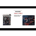 Maxtech-tappetino Poggiapolso Tappeto Pc Drago Di Fuoco Gaming Mouse Pad Maxtech G-mpad17 -