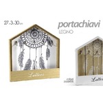 Kaela-portachiavi Lettere Appendino Legno Cassetta 27x3x30cm Indian Shabby Chic 765858 -