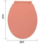 Kaela-copriwater Universale In Plastica Super Resistente 44x36cm Colore Arancione -