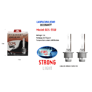 Maxtech-coppia Lampade D2s 35/55w Bulbi Xenon Ricambio 6000k Xeno Auto Fari Maxtech D2s-55w -