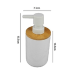 Cleafe-dispenser Porta Sapone Liquido Bianco Legno Per Ricambio Accessori Bagno 69477 -