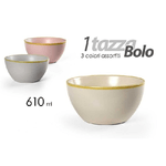 Kaela-tazza Da Colazione In Ceramica Decorata 14x7 Cm 610 Ml 3 Colori Assortiti 817342 -