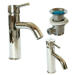 Cleafe-rubinetto Miscelatore Casa Bagno Lavabo Bide Monocomando Piletta Clic Clac 69013 -