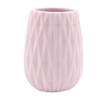 Cleafe-bicchiere Porta Spazzolini Colore Rosa Lavorato Accessori Arredo Da Bagno 79947 -