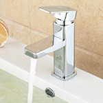 Cleafe-rubinetto Lavabo Bagno Moderno Miscelatore Lavandino Monocomando Ottone Cromato -