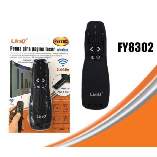 Linq-penna Gira Pagine Laser Wireless Puntatore Telecomando Per Presentazioni Fy8302 -