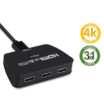 Andowl-commutatore Switch Hdmi 3 Ingressi 1 Uscita Ultrahd 4k Pulsante Selezione Q-a137 -