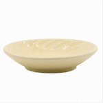 Cleafe-piattino Porta Sapone Saponetta Ceramica Rigata Spirale Giallo Tondo Bagno 79962 -