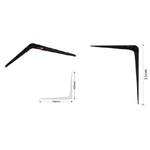 Kaela-set 2 Pz Reggimensola Supporto Staffa Triangolo Mensola Metallo 35 Cm Nero 91274 -