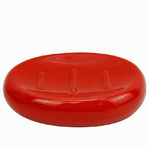 Cleafe-piattino Per Sapone Ceramica Rosso Portasaponetta Moderno Accessorio Bagno 79262 -