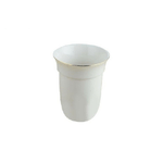 Cleafe-bicchiere Ricambio Porta Scopino Wc Ceramica Bordi Dorati Bagno Accessori 59343 -