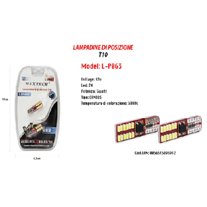 Maxtech-lampadine Di Posizione Canbus Maxtech L-p063 12v 24 Led 5 W 6000k Ultra Luminose -