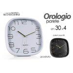 Kaela-orologio Da Parete Quadrato Silenzioso 30x4cm In Plastica Vari Colori Ass 768194 -